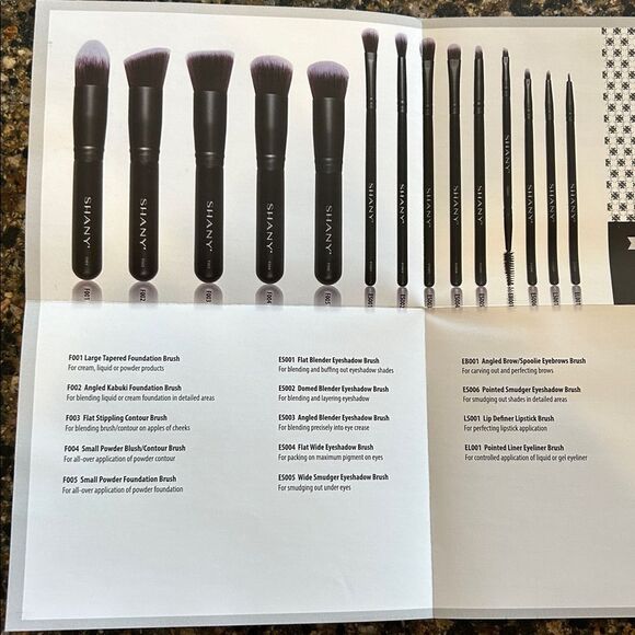 NEW Shany Black Bombshell 14 Piece Brush Set - Picture 4 of 5